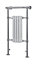 Traditional Electric Chrome effect Towel warmer (W)479mm x (H)952mm