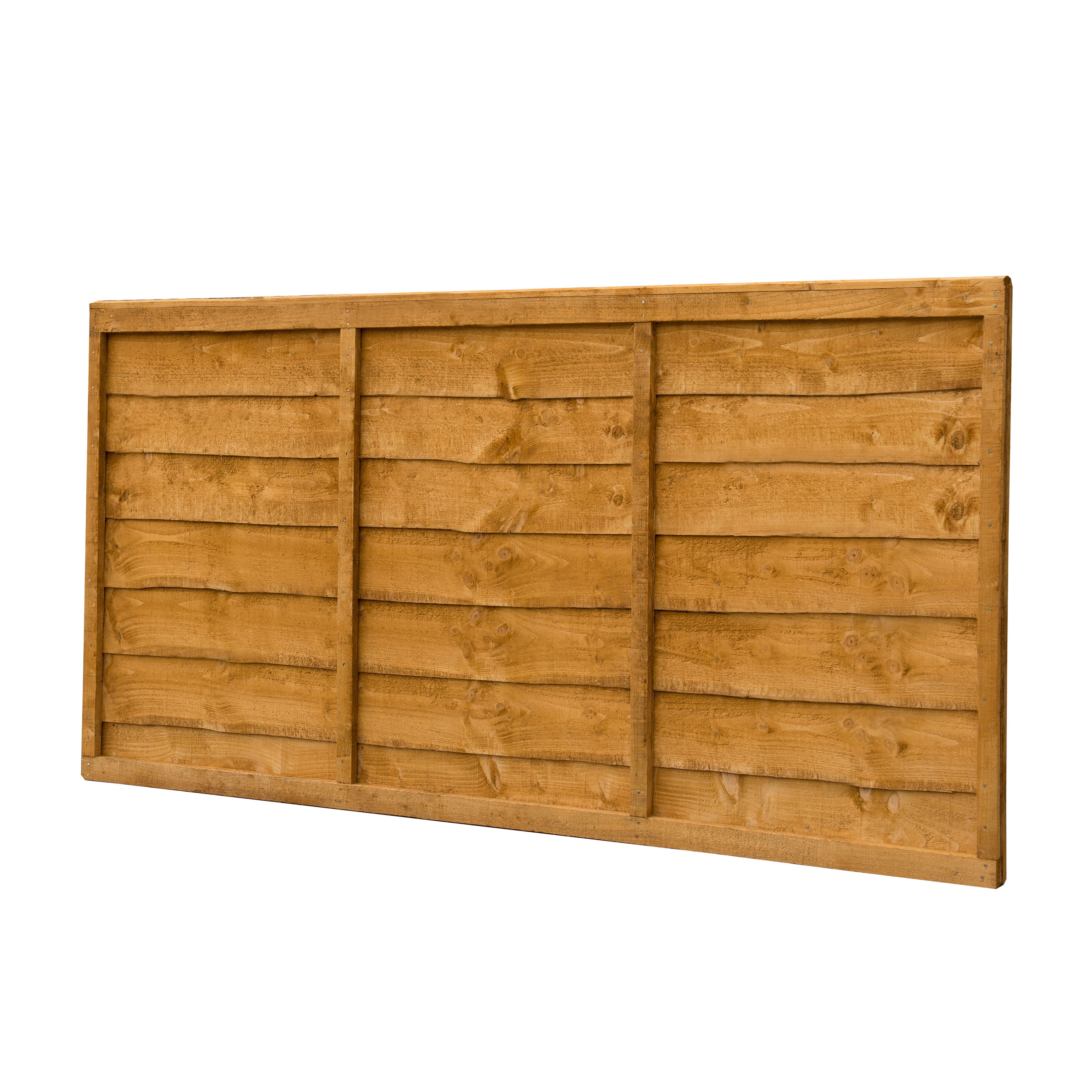 Traditional Lap 3ft Wooden Fence panel (W)1.83m (H)0.91m
