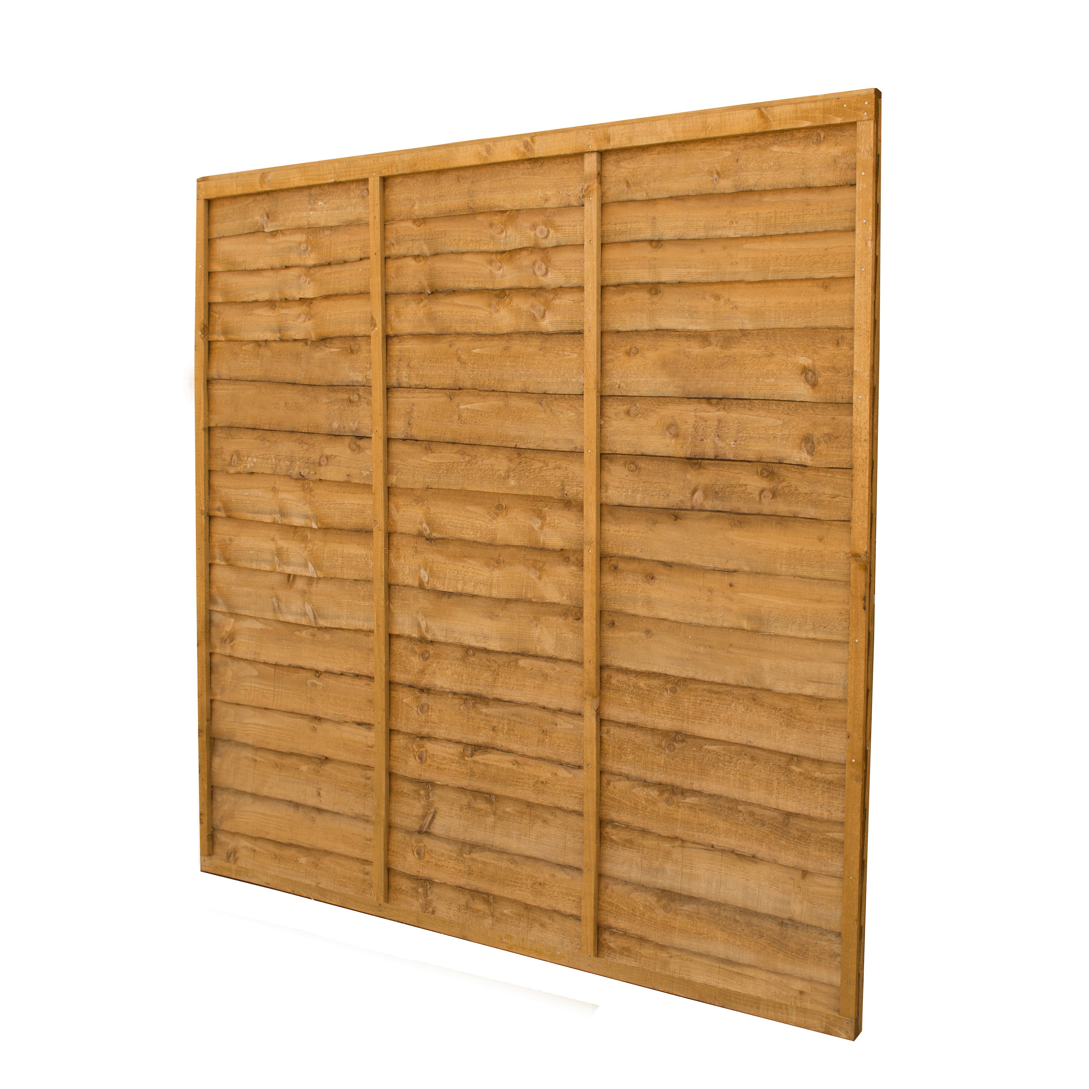 Traditional Lap 6ft Wooden Fence panel (W)1.83m (H)1.83m