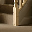 Traditional Pine Newel base (H)510mm (W)82mm