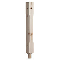 Traditional Pine Stop chamfer bottom newel post (H)725mm (W)82mm