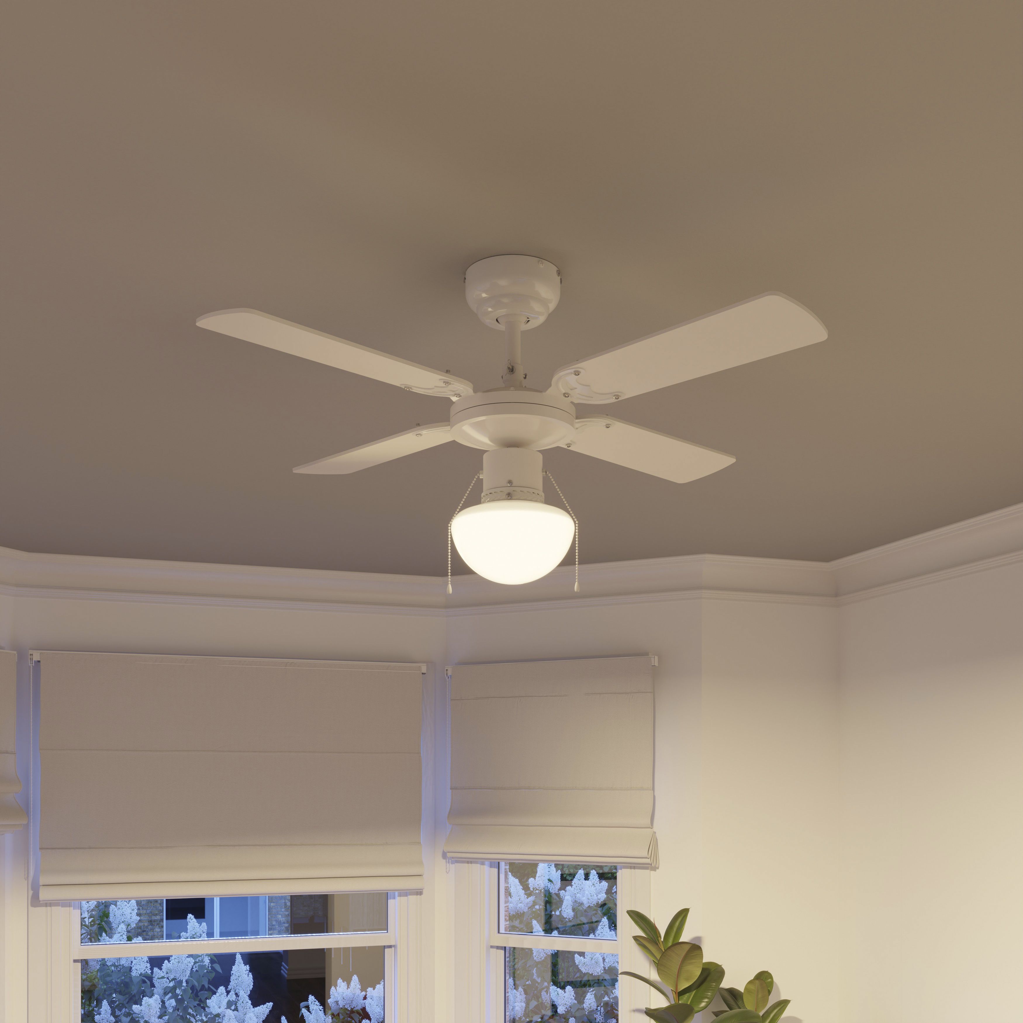 Traditional White Ceiling fan light