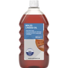 Transparent brown Satin Not antibacterial Boiled linseed Furniture Wood oil, 500ml