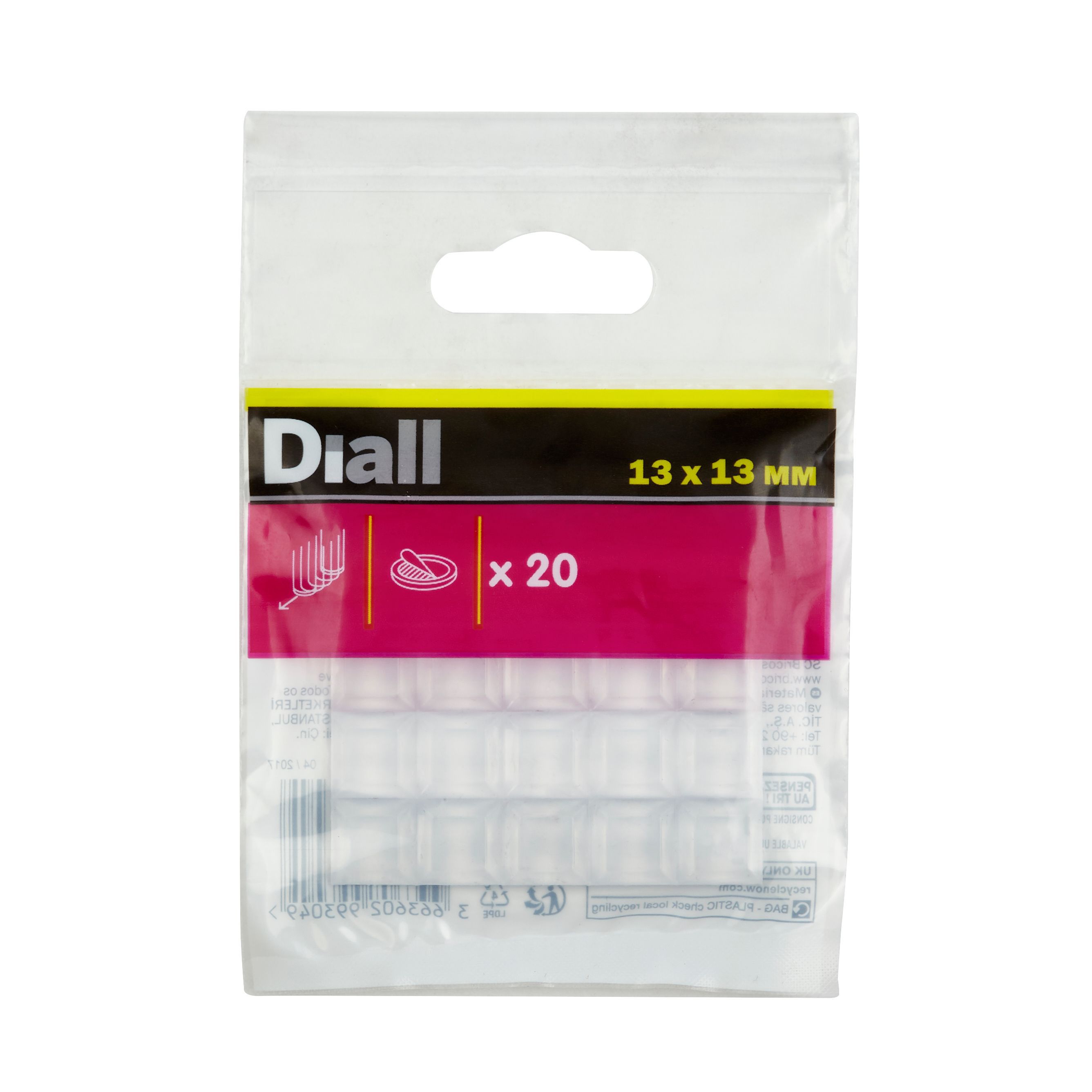 Transparent PVC Bumper+ (W)13mm, Pack of 20