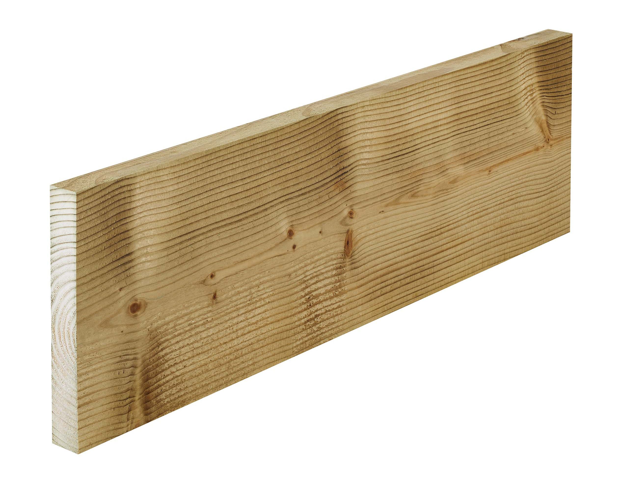 Treated Whitewood Timber (L)1.8m (W)150mm (T)22mm, Pack of 8