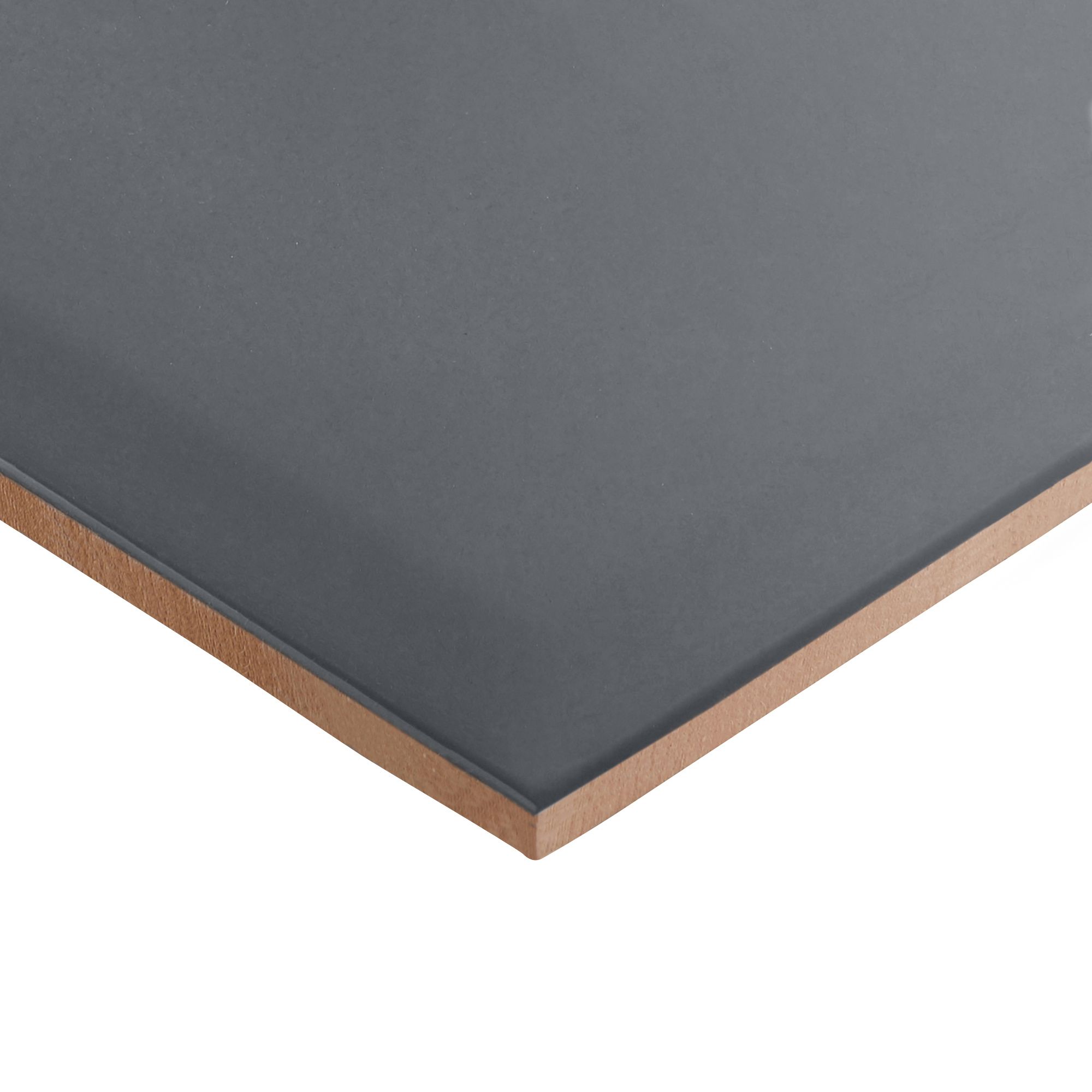 Trentie Anthracite Gloss Metro Ceramic Wall Tile, Pack of 40, (L)200mm (W)100mm
