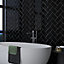 Trentie Black Gloss Metro Ceramic Wall Tile Sample