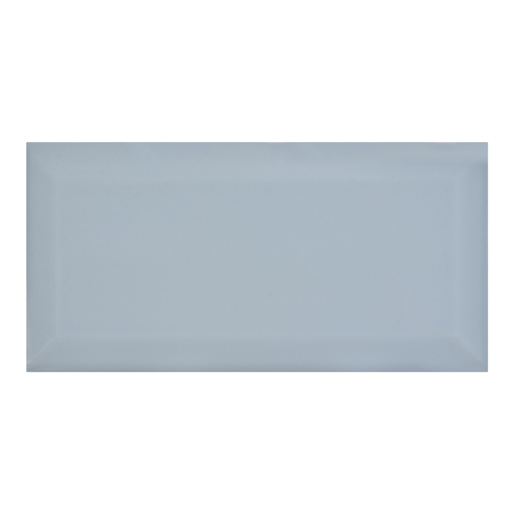 Trentie Grey Gloss Metro Ceramic Wall tile, Pack of 40, (L)200mm (W)100mm