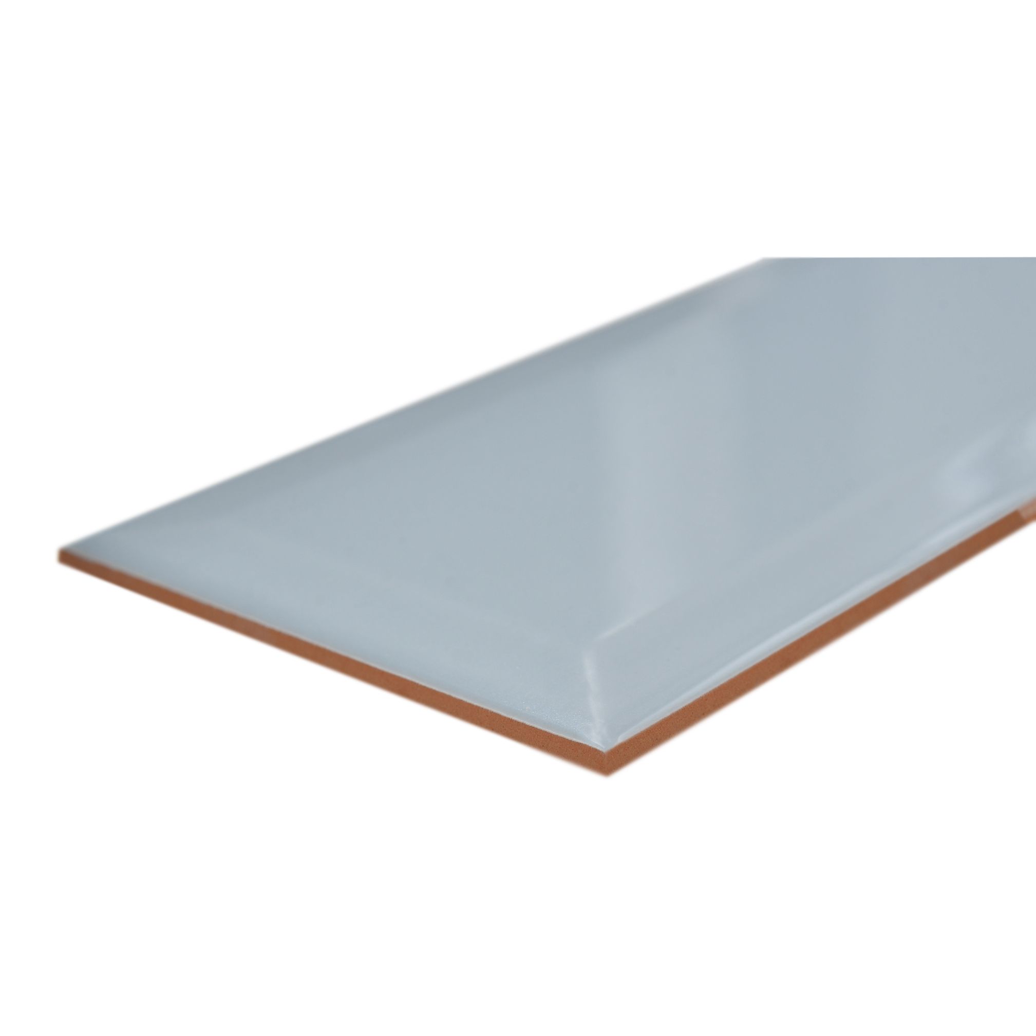 Trentie Grey Gloss Metro Ceramic Wall tile, Pack of 40, (L)200mm (W)100mm