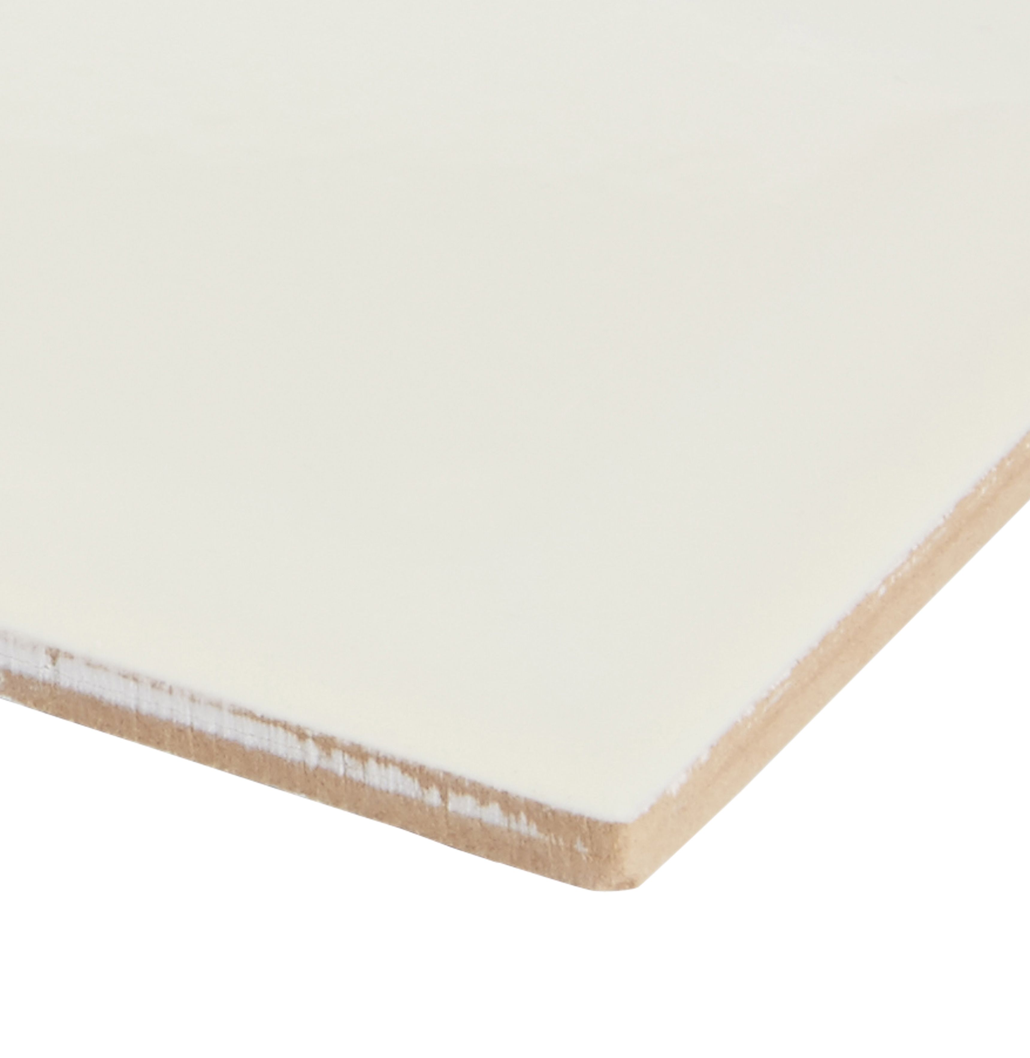 Trentie Ivory Gloss Metro Ceramic Wall Tile, Pack of 40, (L)200mm (W)100mm