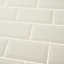 Trentie Ivory Gloss Metro Ceramic Wall tile, Pack of 40, (L)200mm (W)100mm