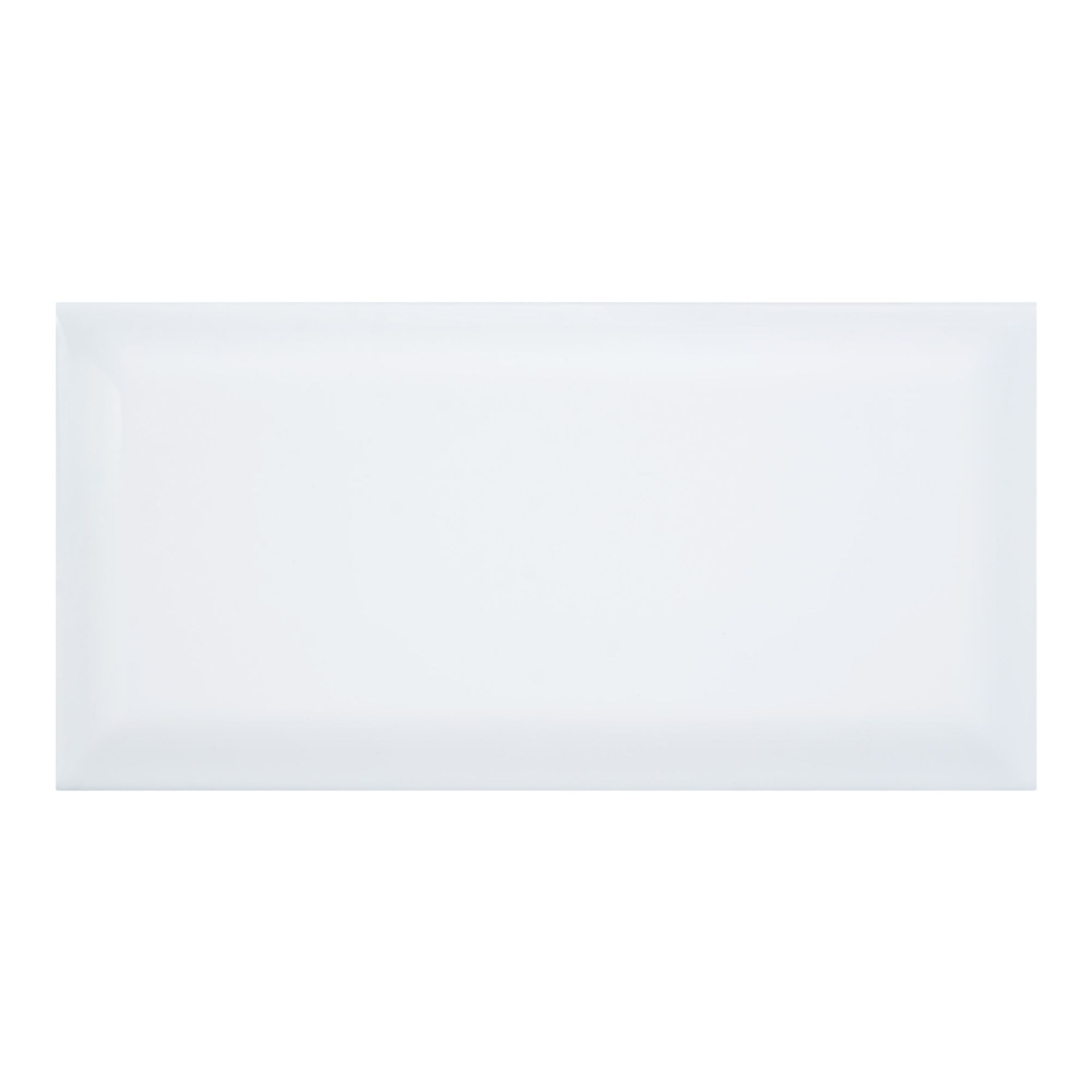 Trentie White Gloss Metro Ceramic Indoor Wall Tile Sample