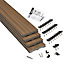 Trex® Torino brown Composite Deck board (L)2.4m (W)140mm (T)24mm, Pack of 4