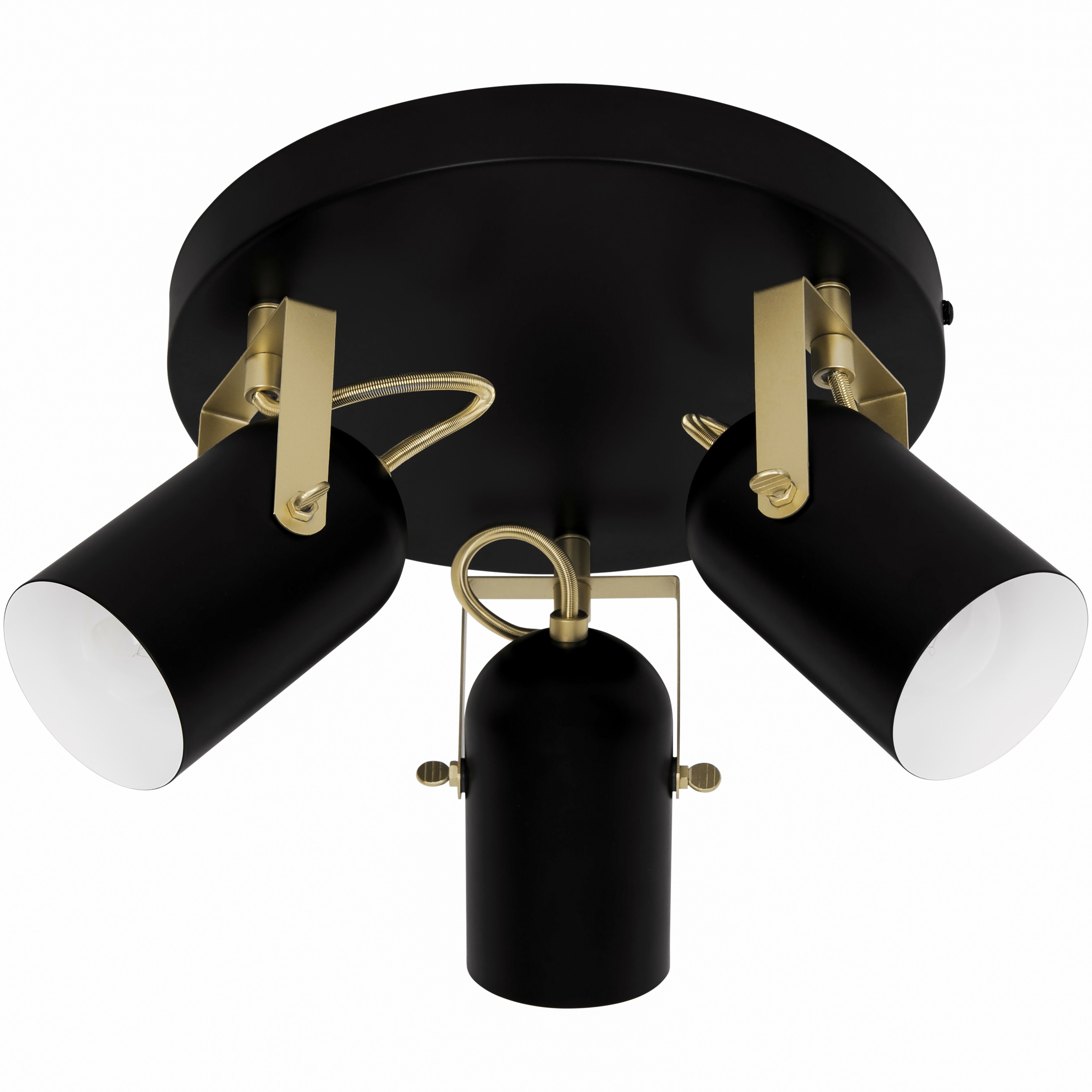 Tring Plate Matt Gold effect 3 Light Spotlight