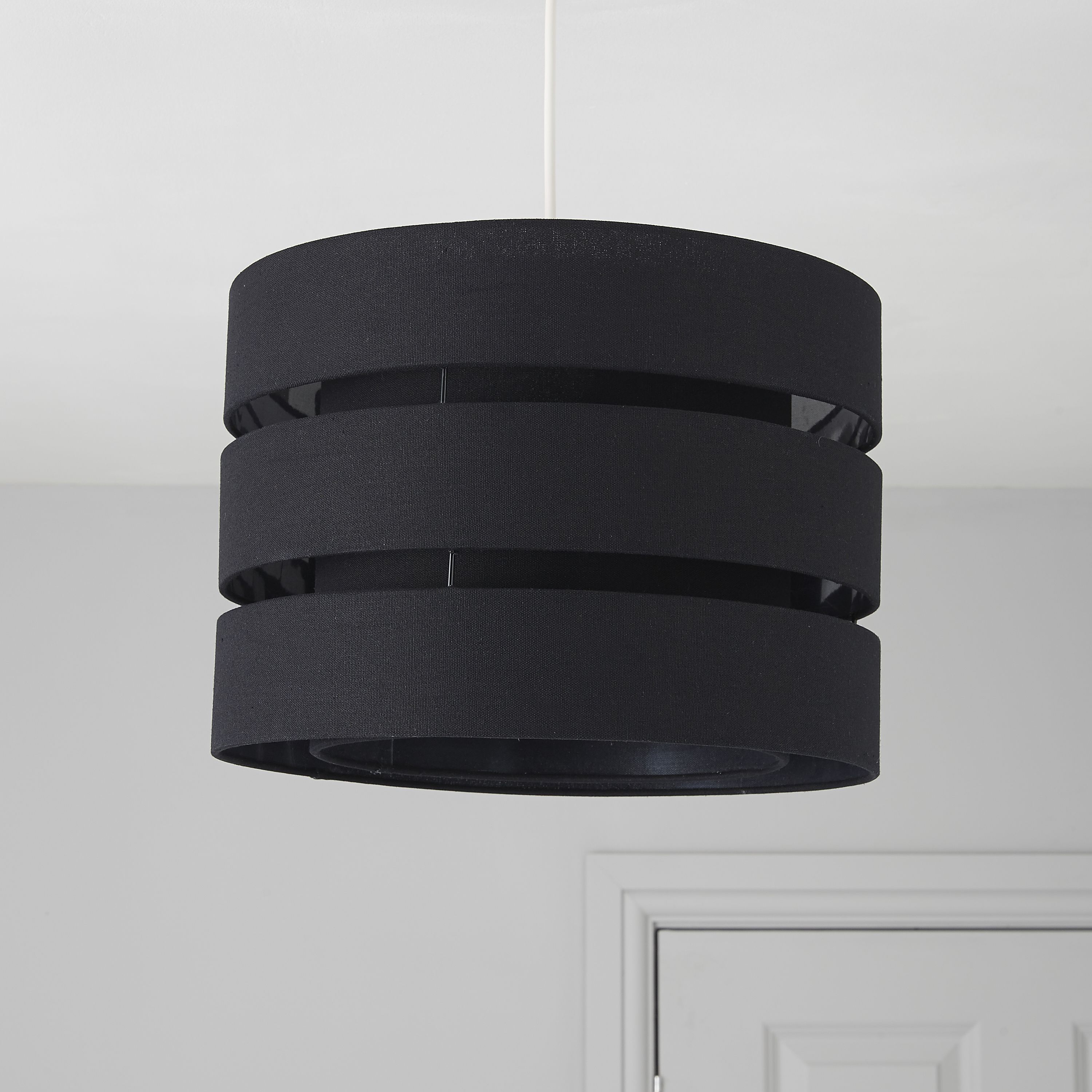 Large black store light shade