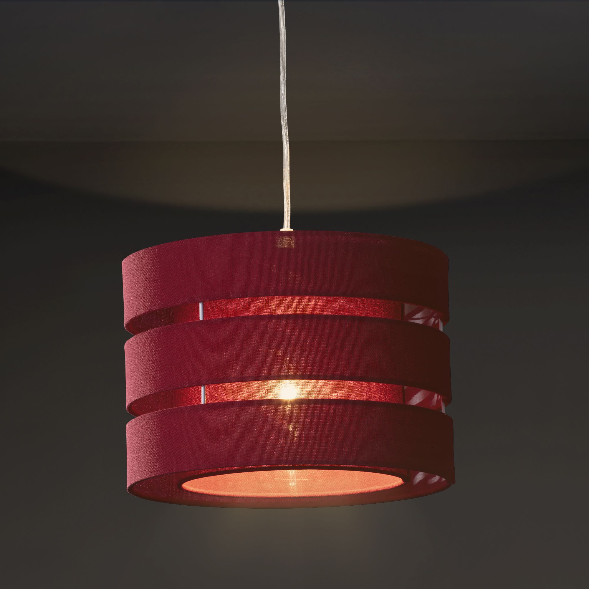 Trio Crimson red Light shade (D)28cm