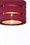Trio Crimson red Light shade (D)28cm