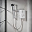 Triton Amala Gloss White Chrome effect Manual Electric Shower, 9.5kW