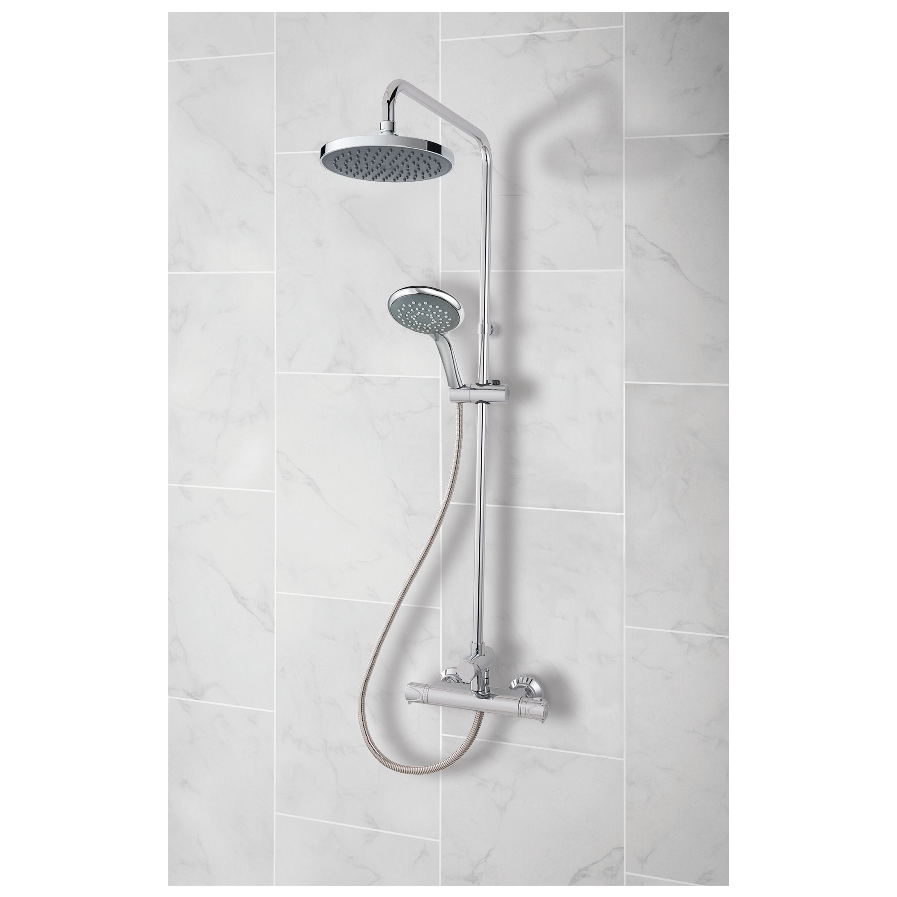 Triton Benito Chrome effect Rear fed Shower Tradepoint