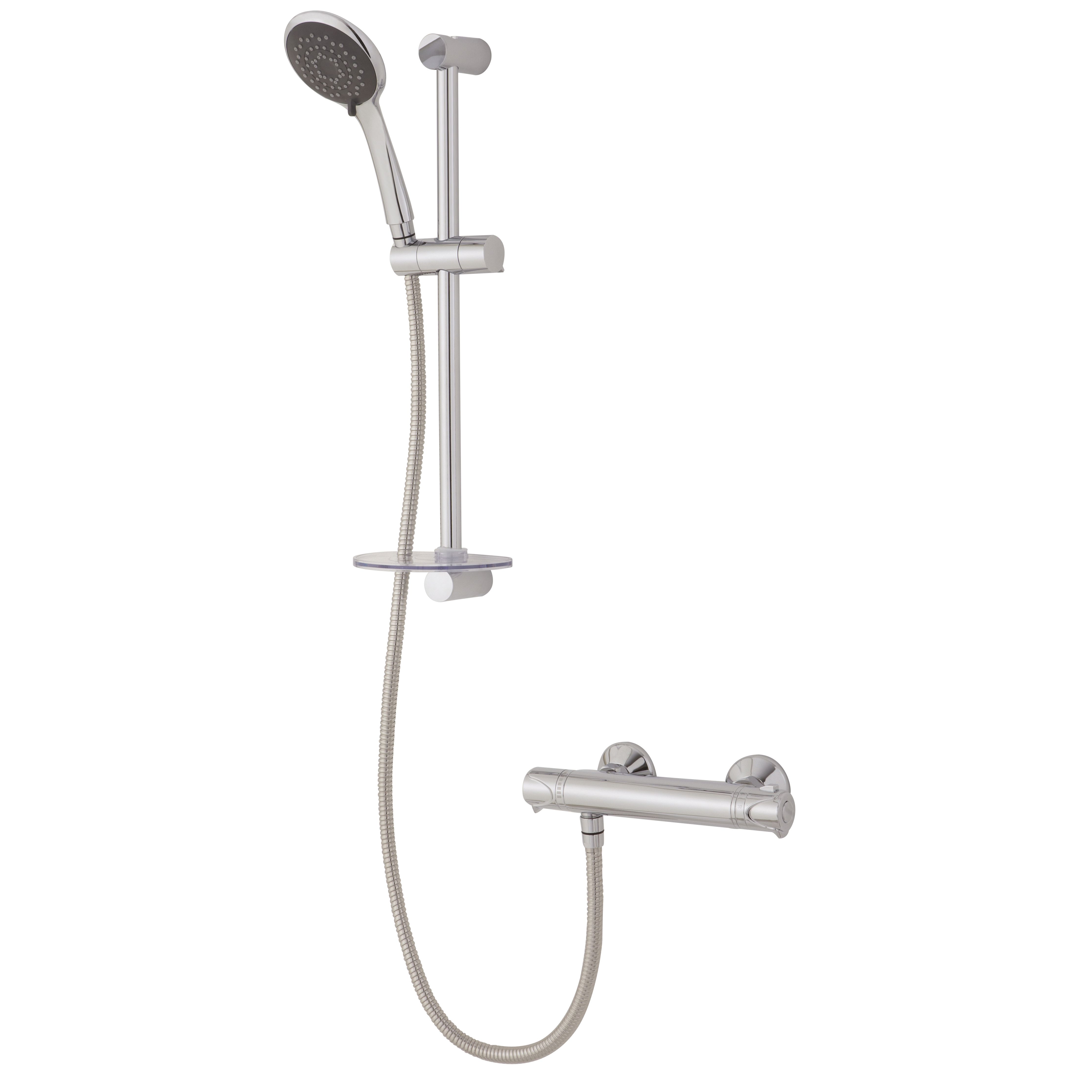 Triton Benito Chrome effect Rear fed Thermostatic Mixer Shower Tradepoint