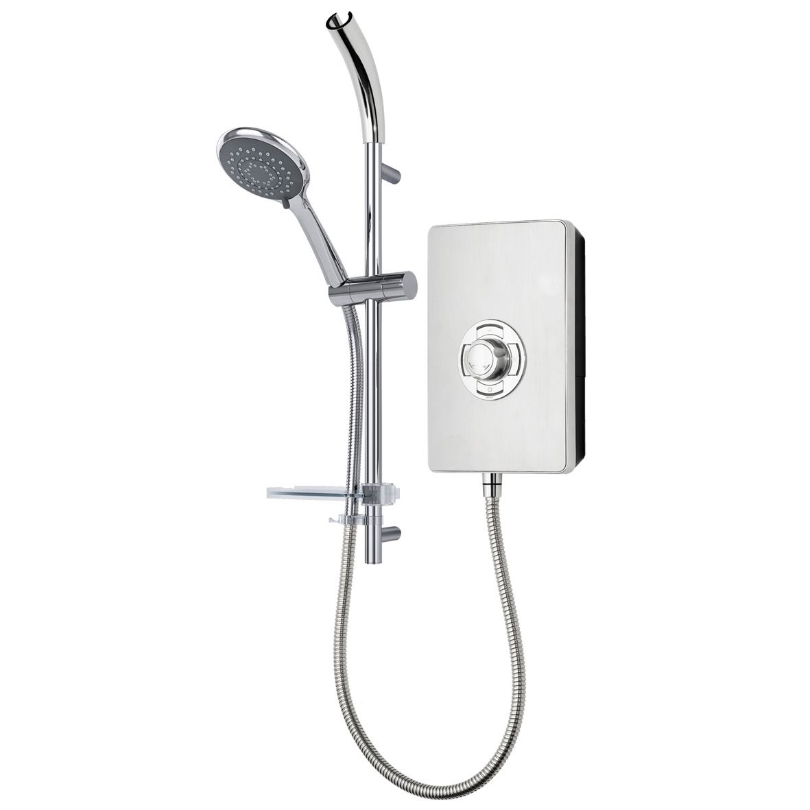 Triton Brushed steel effect Manual Electric Shower, 9.5kW