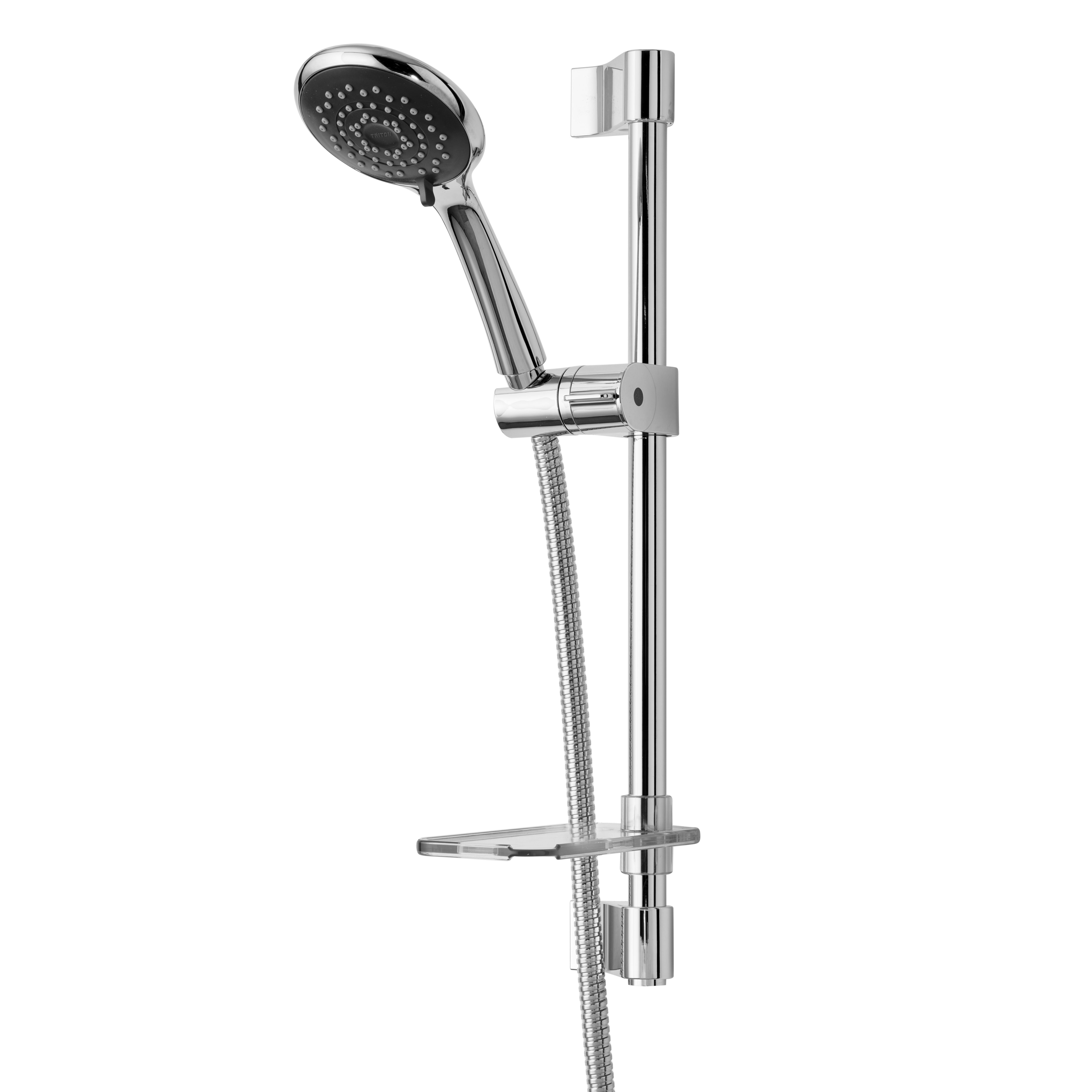 Triton Chrome effect Single-spray pattern Shower kit