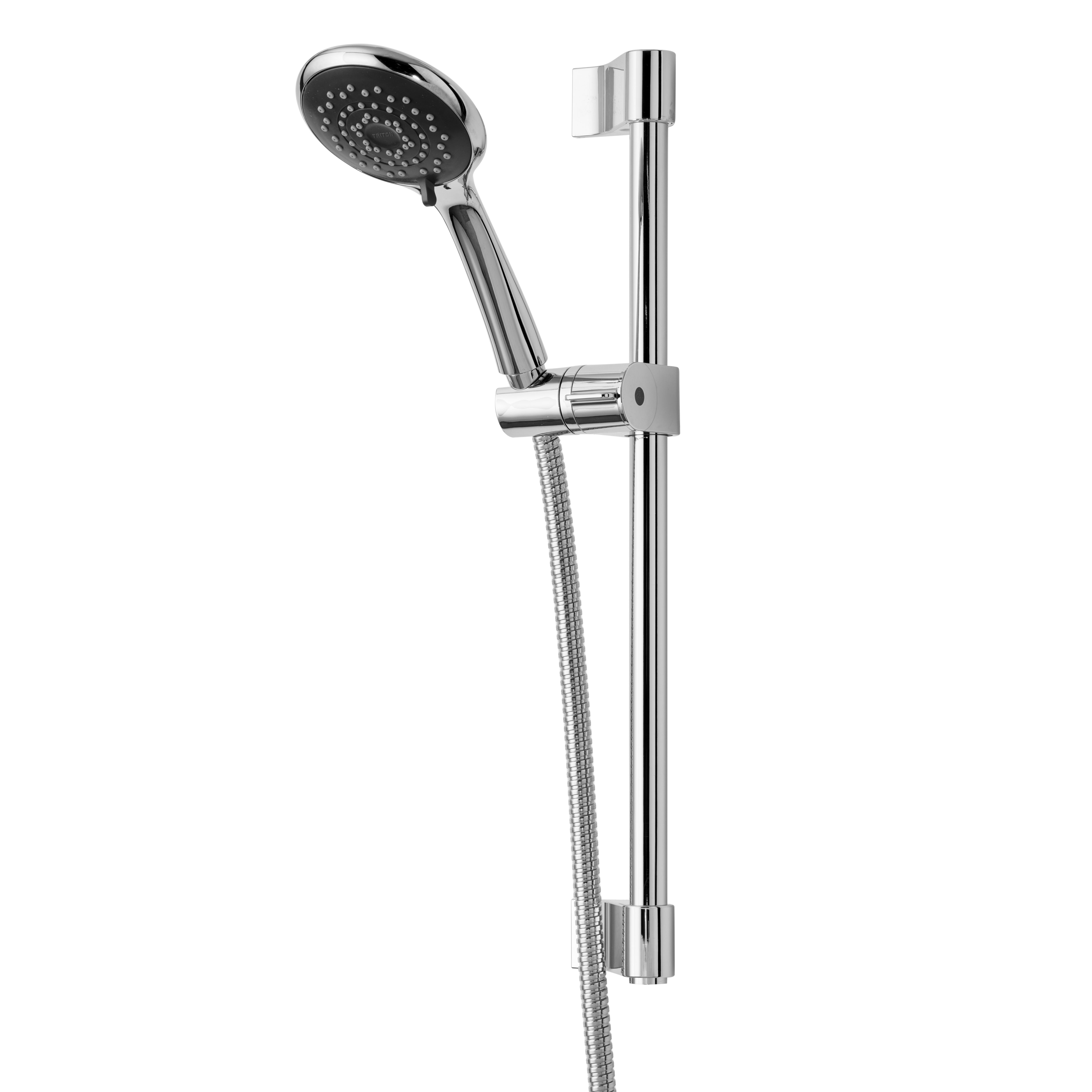 Triton Chrome effect Single-spray pattern Shower kit