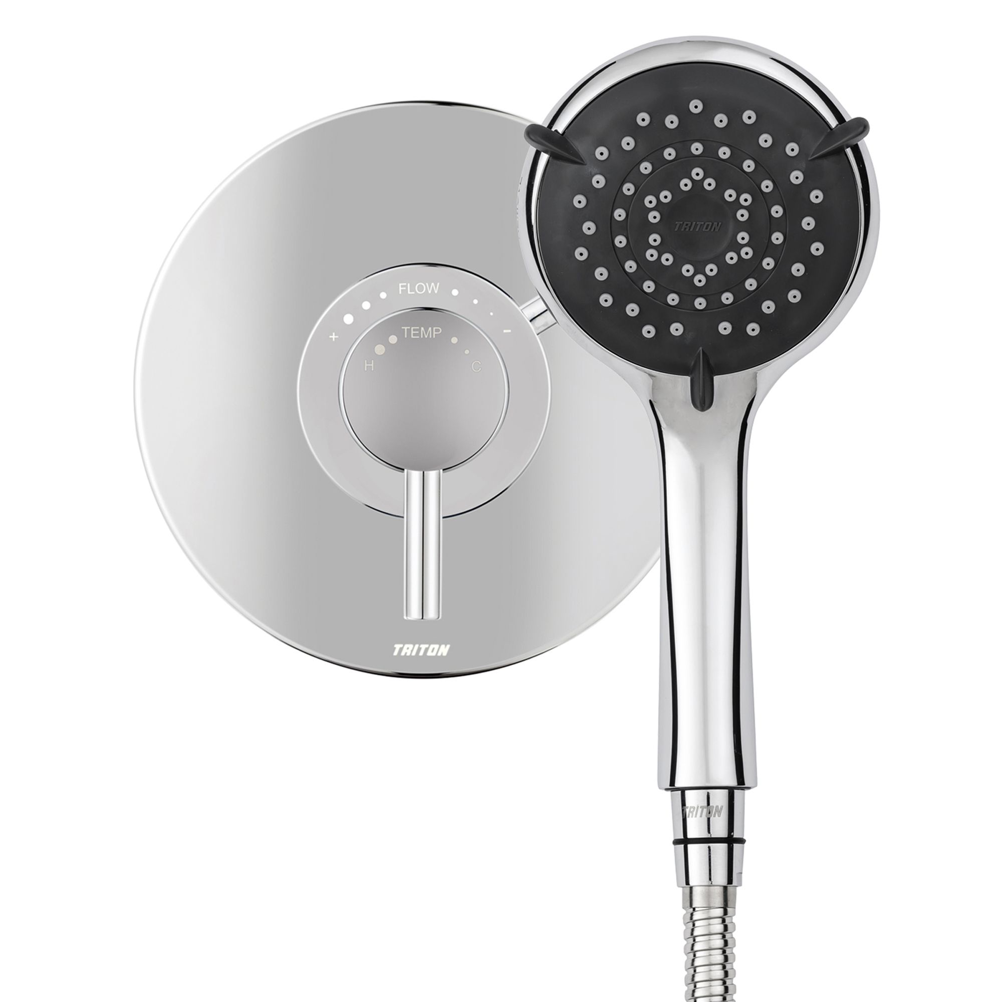Triton Elina Concentric Chrome effect Concealed Thermostatic Shower mixer