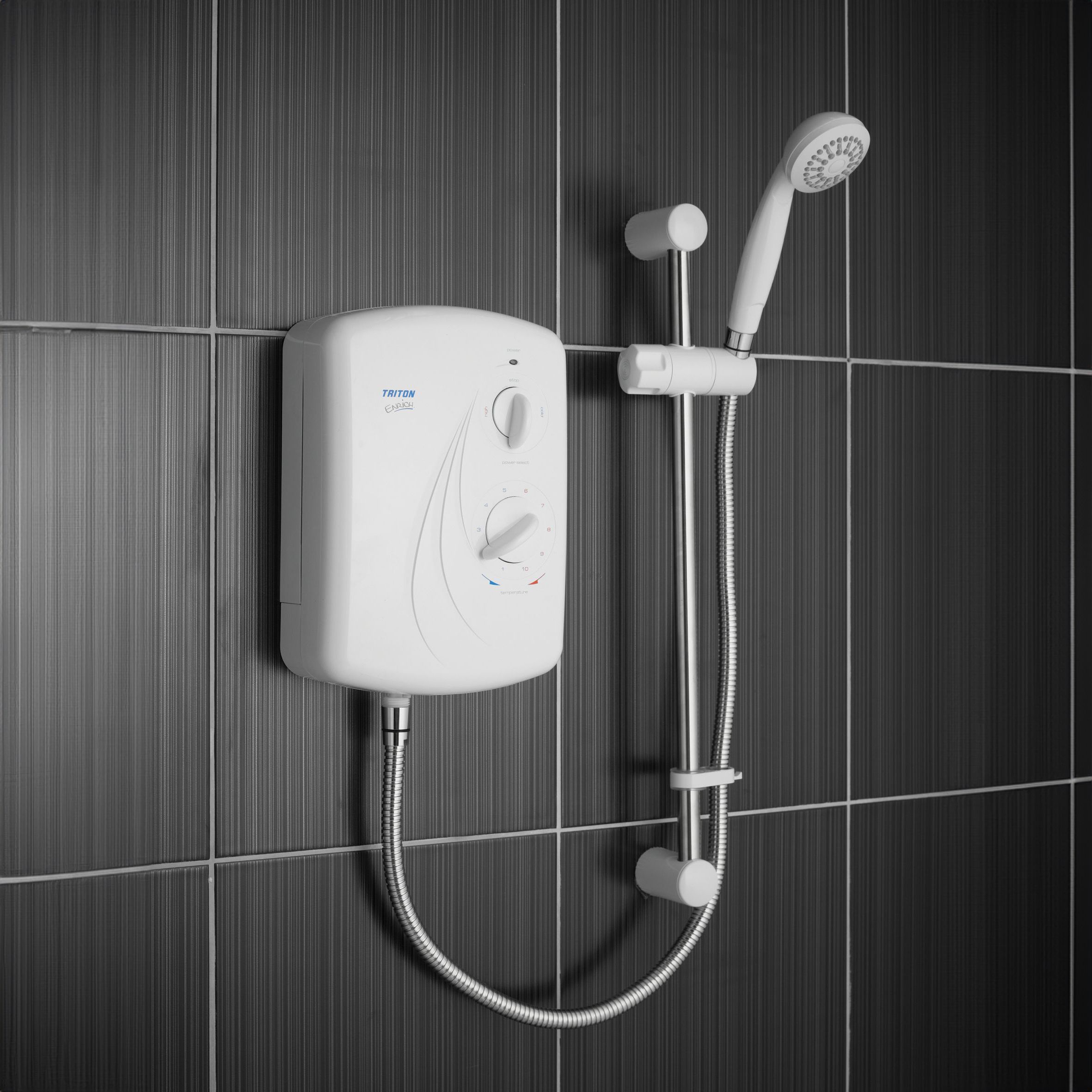 Triton Enrich White Electric Shower, 8.5kW