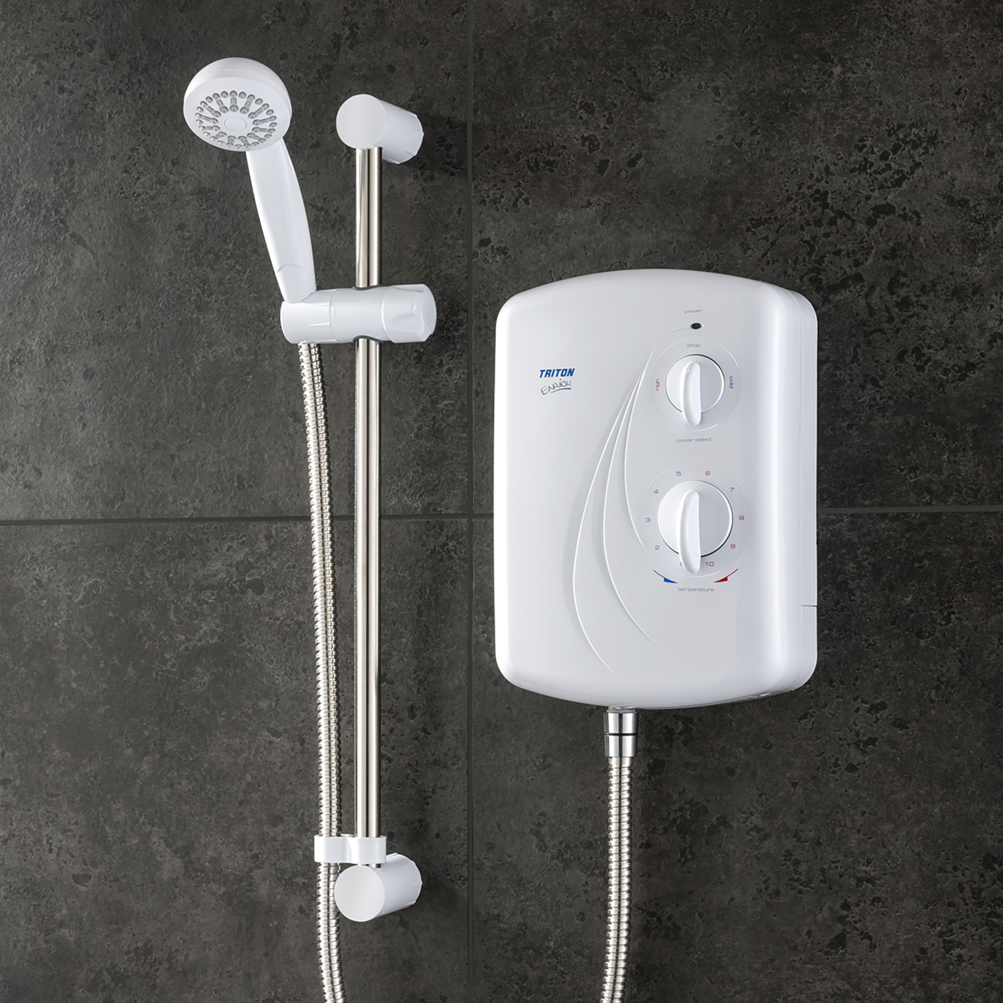 Triton Enrich White Electric Shower, 9.5kW