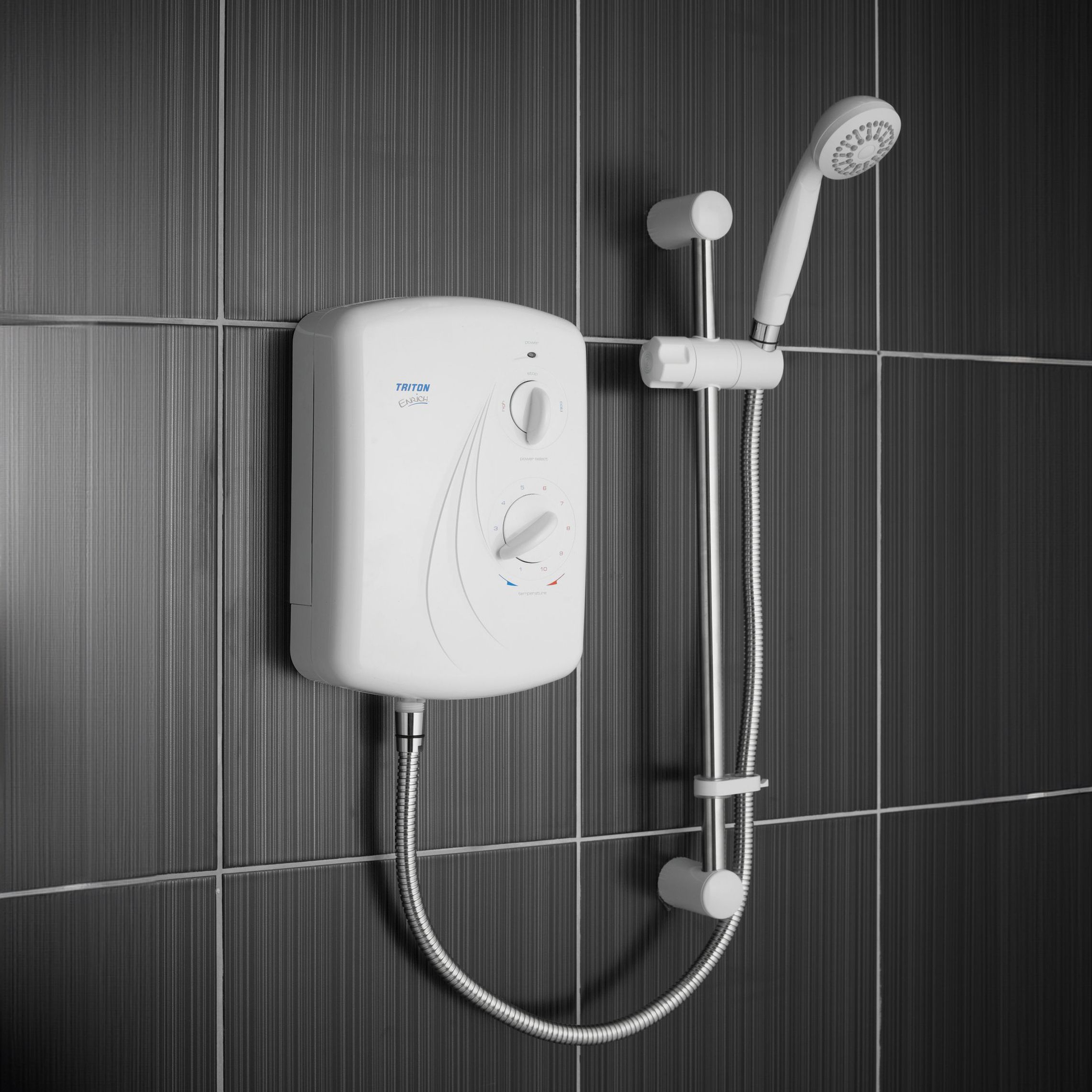 Triton Enrich White Electric Shower, 9.5kW