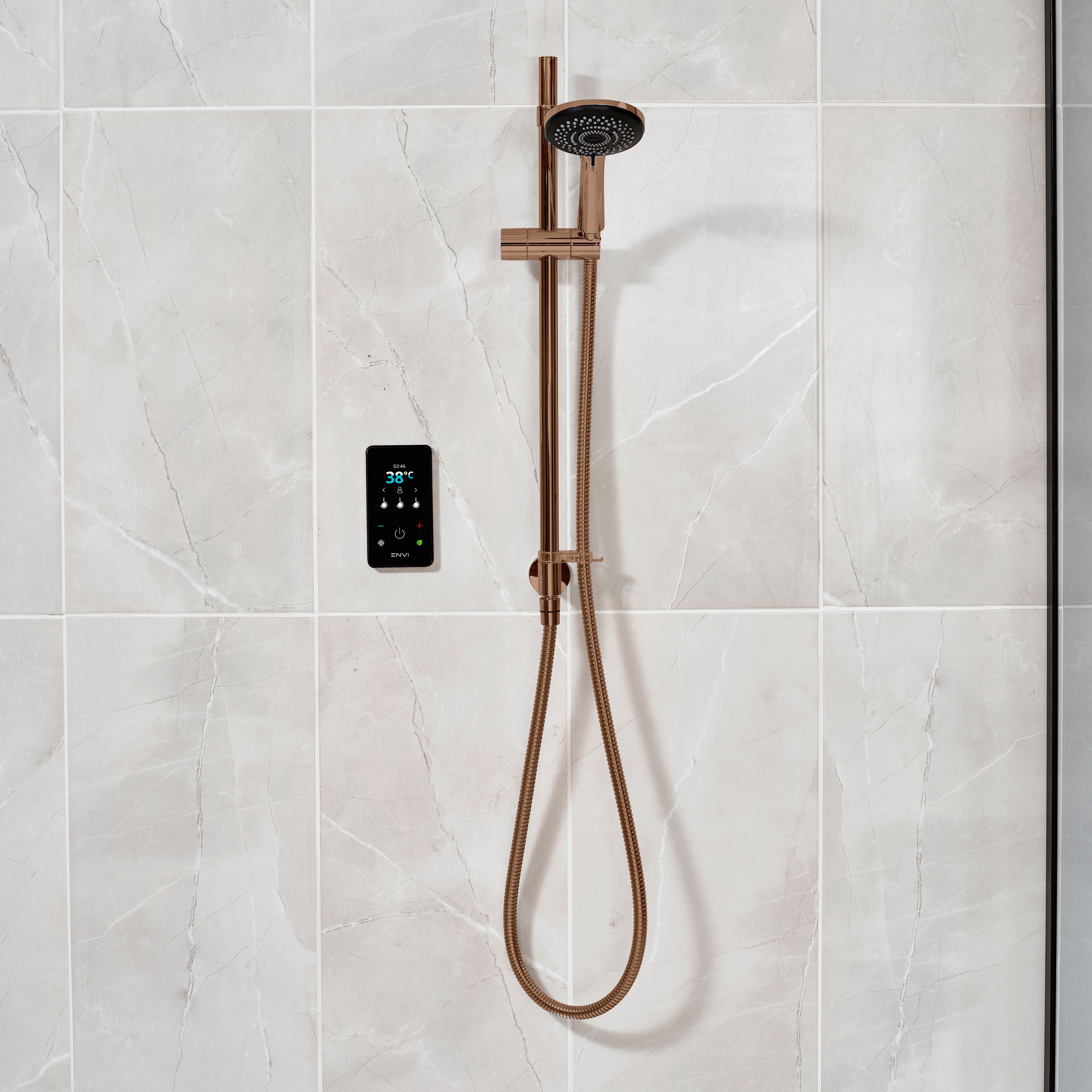 Triton ENVi® Gloss Copper effect Thermostatic Electric Shower, 9kW