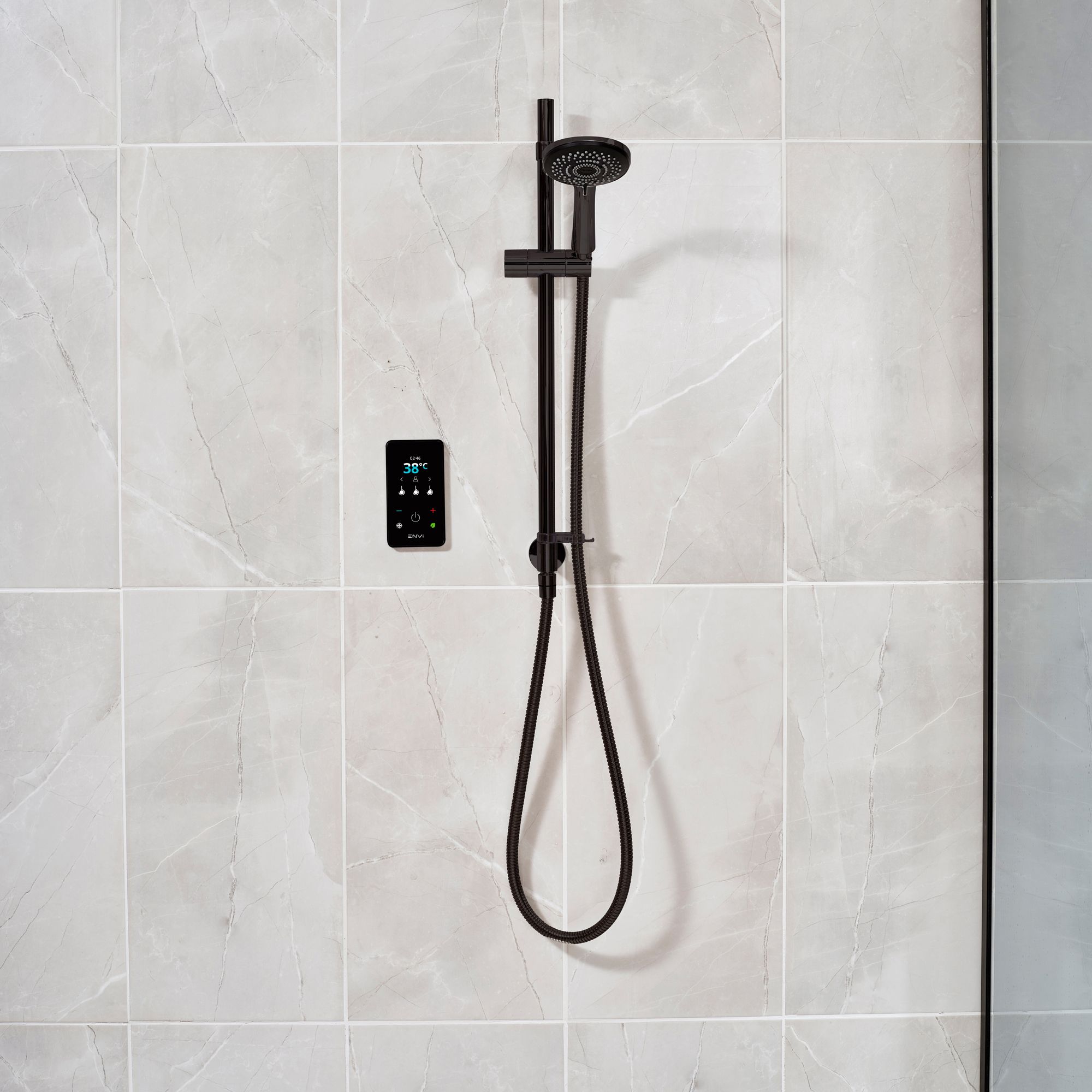 Triton ENVi® Matt Black Thermostatic Electric Shower, 10.5kW