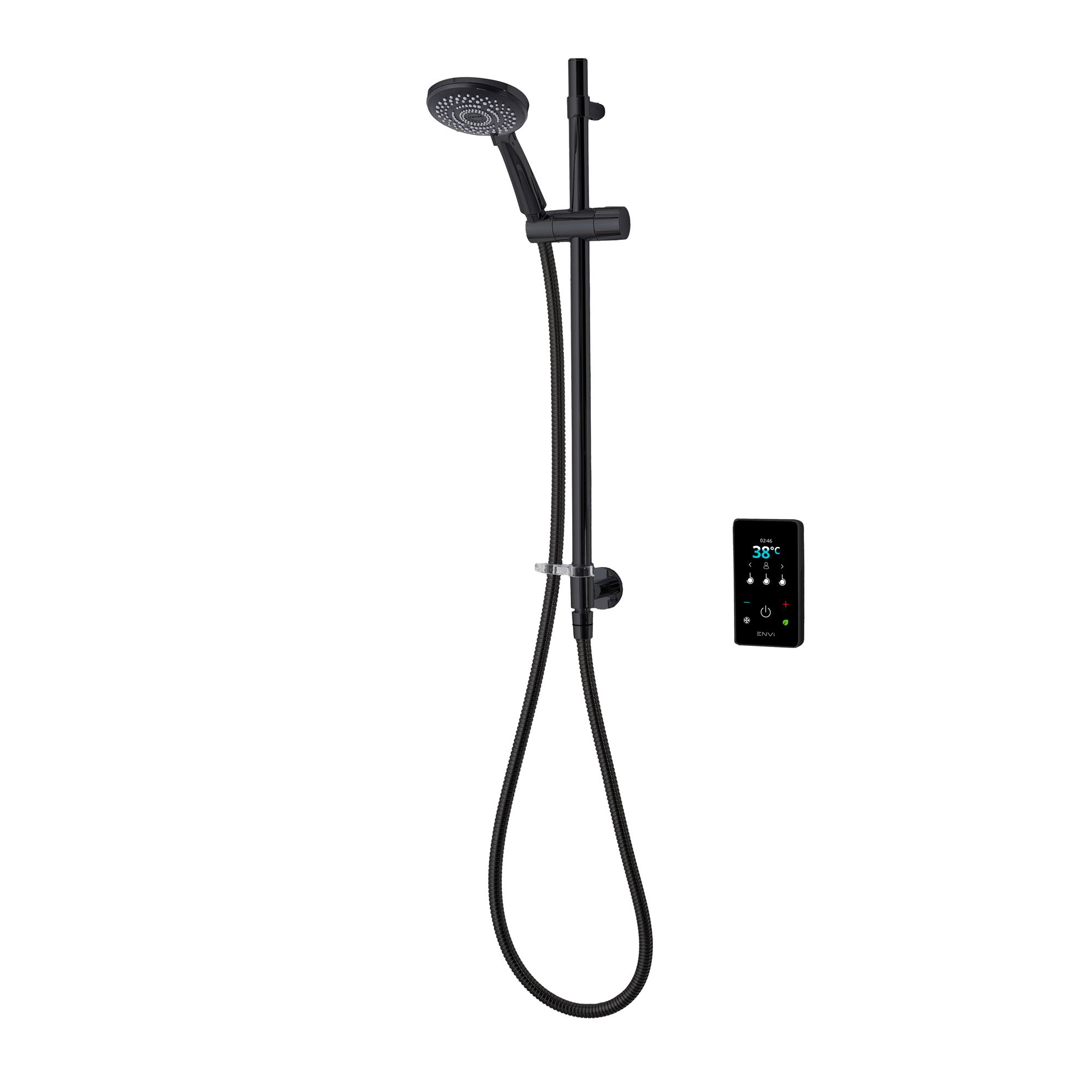 Triton ENVi® Matt Black Thermostatic Electric Shower, 10.5kW