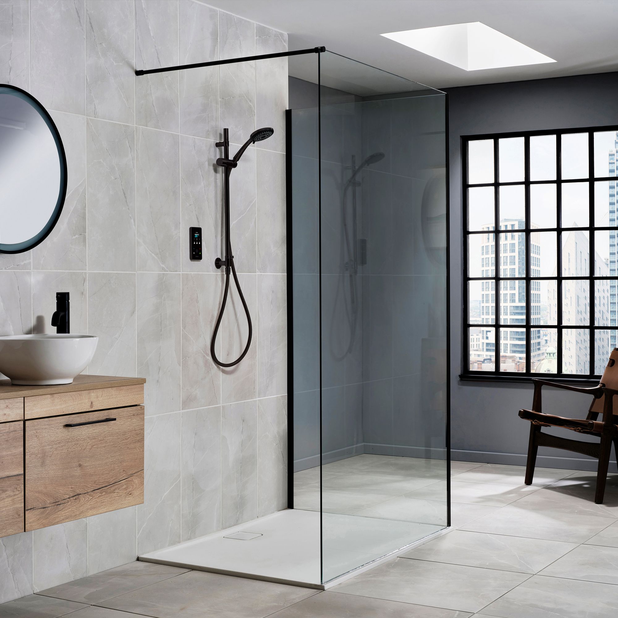 Triton ENVi® Matt Black Thermostatic Electric Shower, 10.5kW