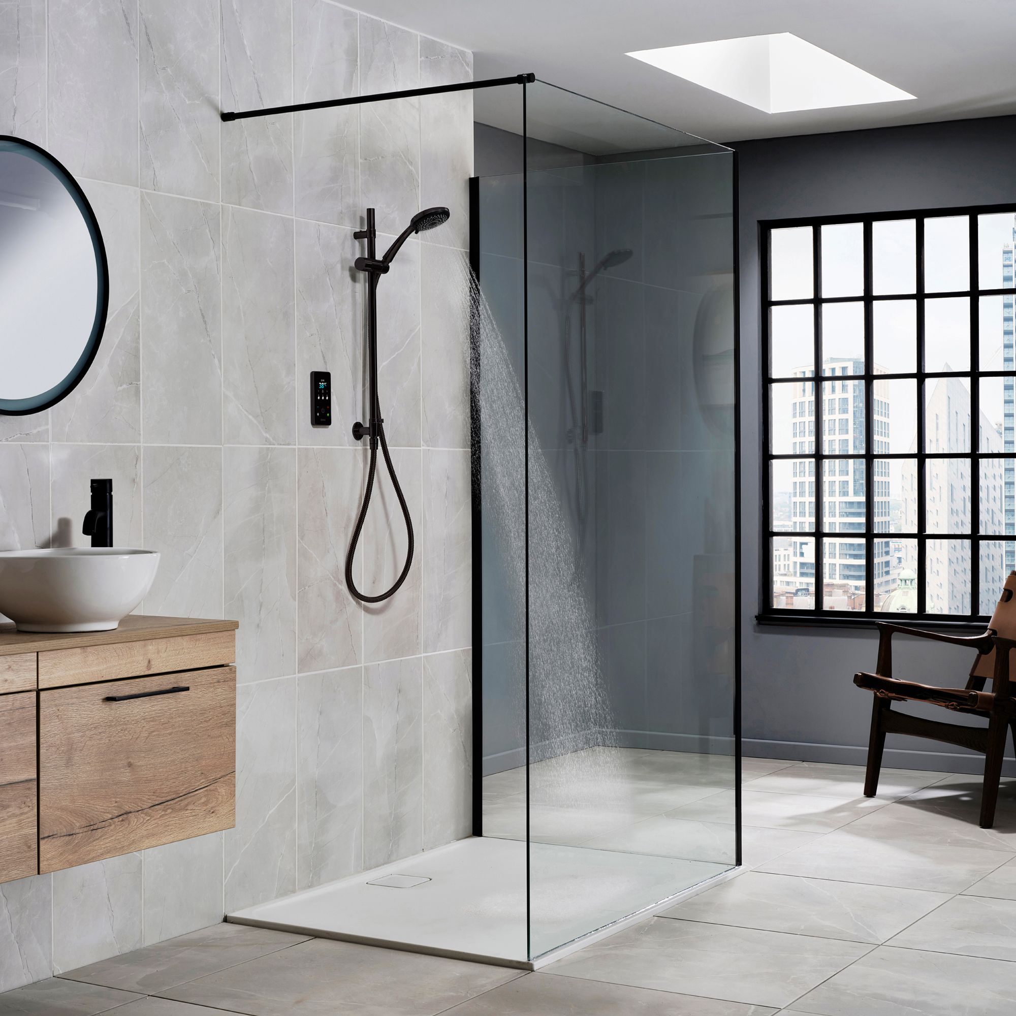 Triton ENVi® Matt Black Thermostatic Electric Shower, 10.5kW