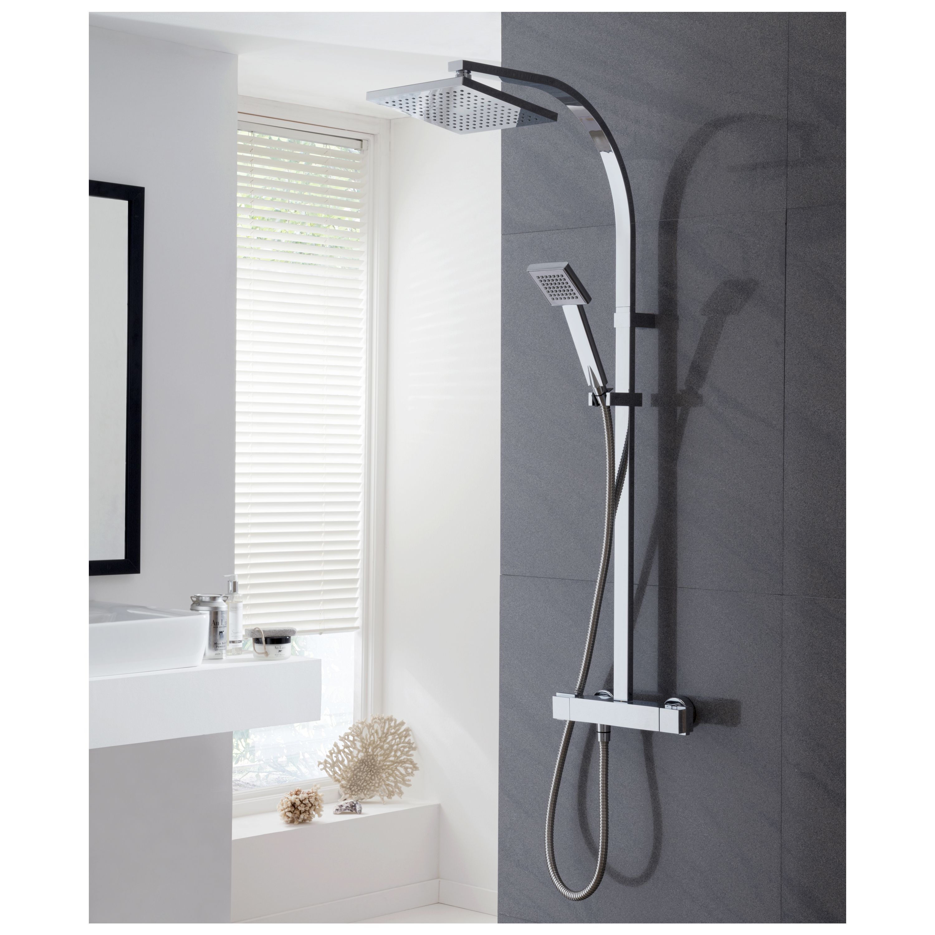 Triton Excellente Chrome effect Rear fed Shower