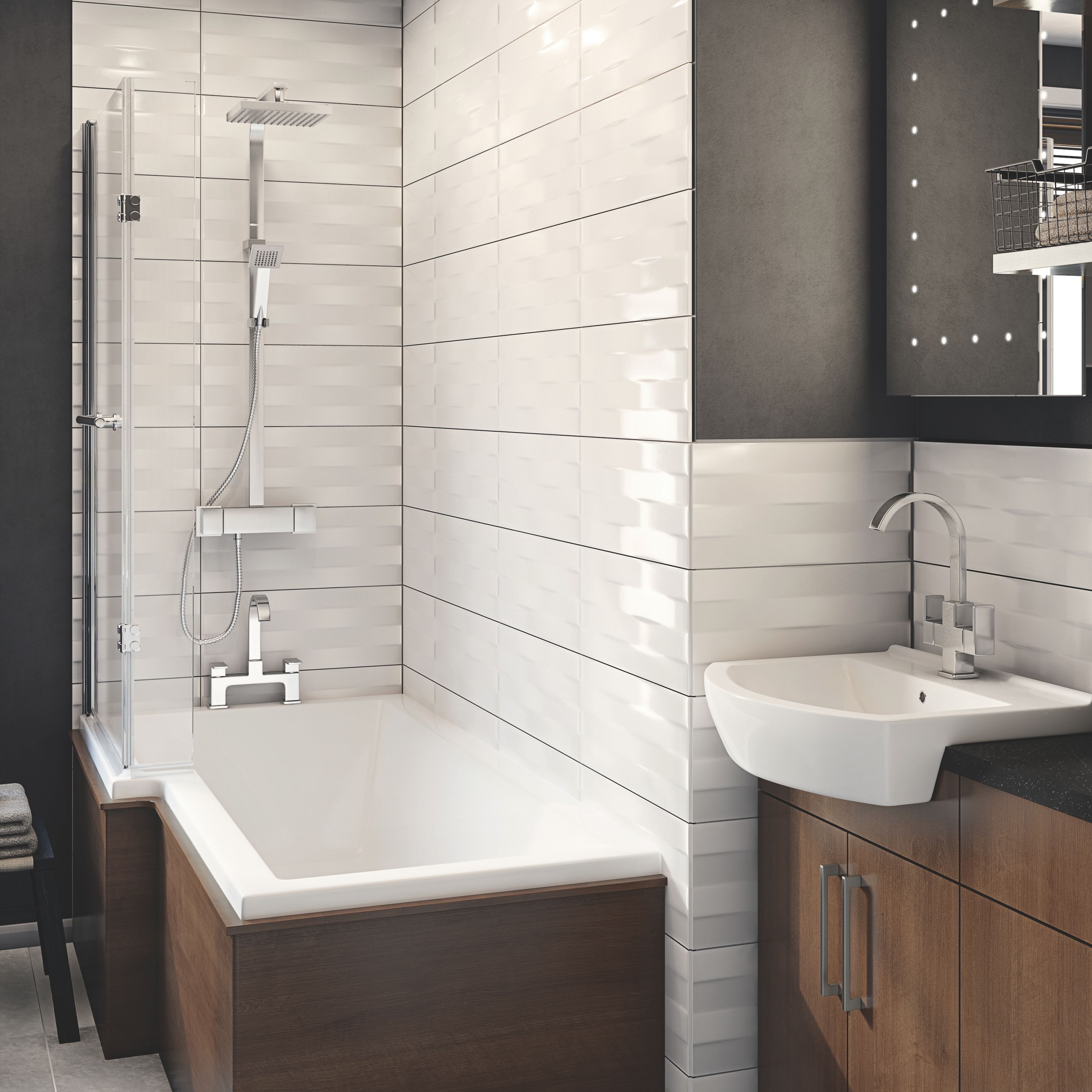 Triton Excellente Chrome effect Rear fed Shower