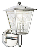 Triton Fixed Chrome effect Mains-powered Incandescent Outdoor Wall light