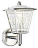 Triton Fixed Chrome effect Mains-powered Incandescent Outdoor Wall light