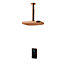 Triton Gloss Copper effect Fixed shower head Thermostatic Electric Shower, 9kW