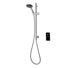 Triton Gloss Silver effect Thermostatic Electric Shower, 10.5kW