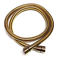 Triton Gold effect Stainless steel Shower hose, (L)1.25m