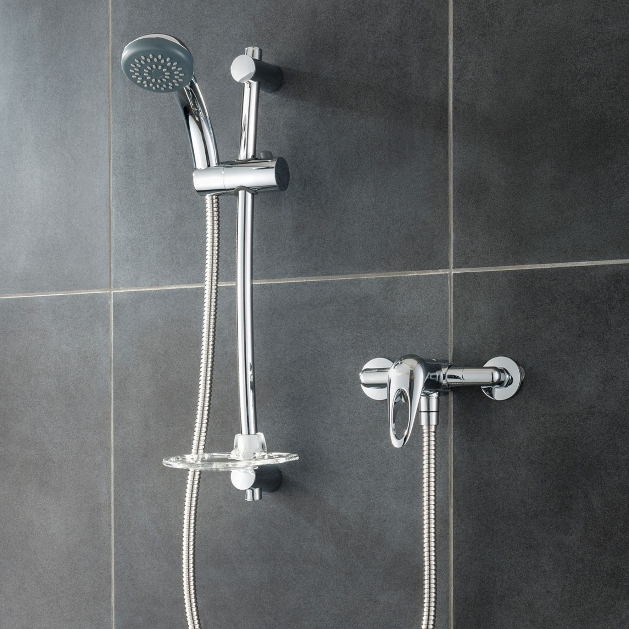 Triton Kaho Single lever Chrome effect Exposed Shower mixer