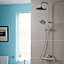 Triton Leona Gloss Chrome effect Wall-mounted Diverter Thermostatic Mixer Shower