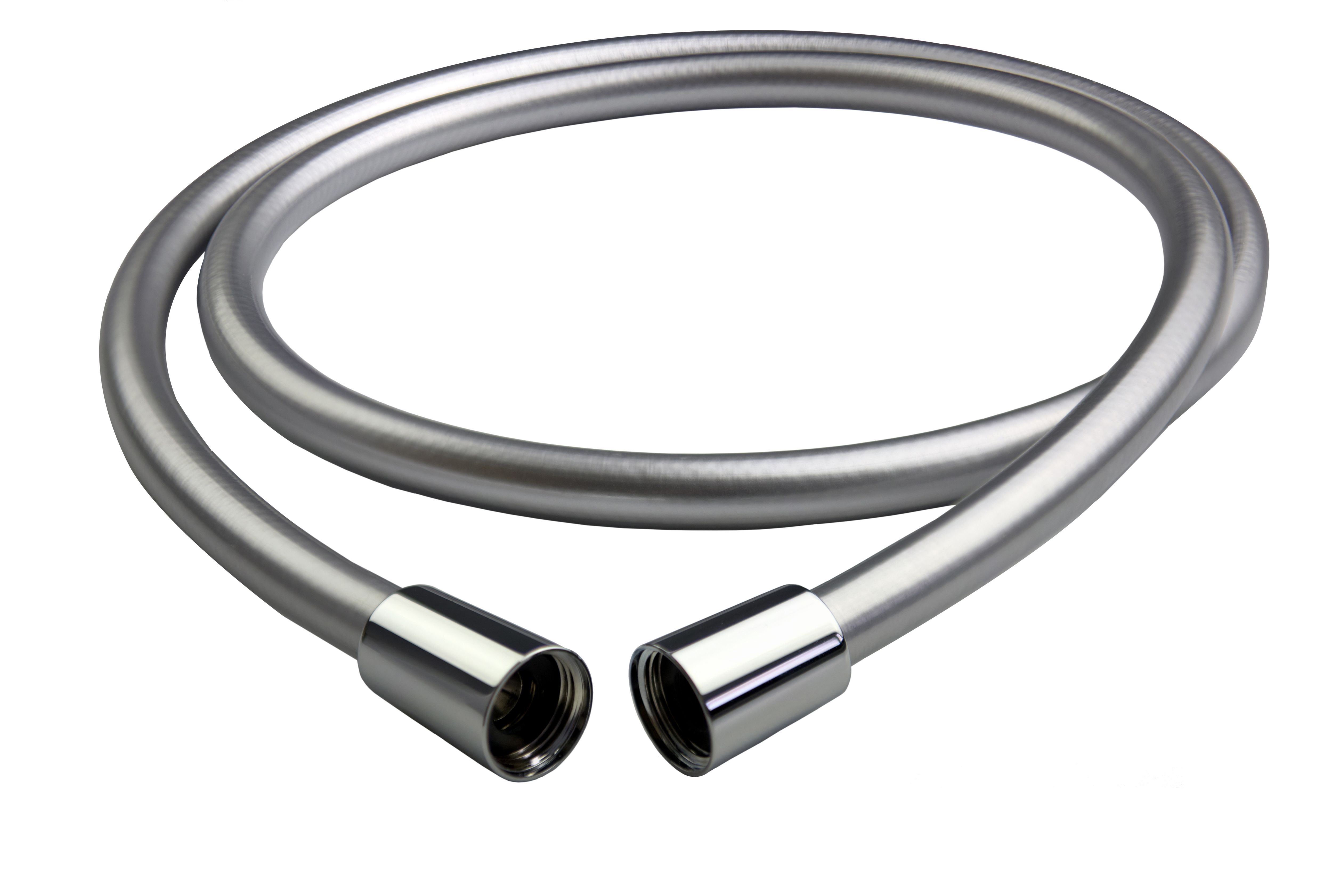 Triton Matt Chrome effect Stainless steel Shower hose, (L)1.5m