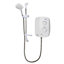 Triton Silent running Gloss Silver & white Chrome effect Wall-mounted Thermostatic Power Shower