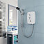 Triton T80 Easi-fit+ Gloss White Manual Electric Shower, 7.5kW