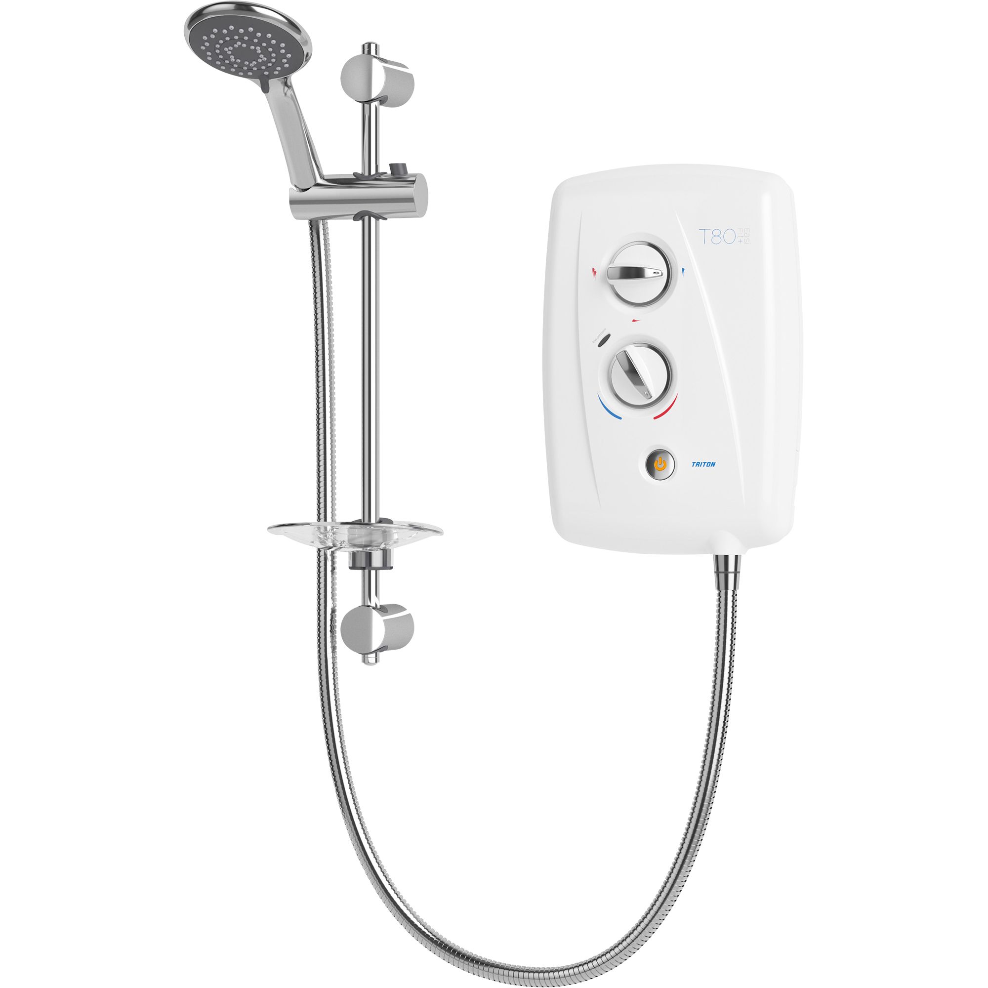 Triton T80 Easi-Fit+ White Manual Electric Shower, 8.5kW