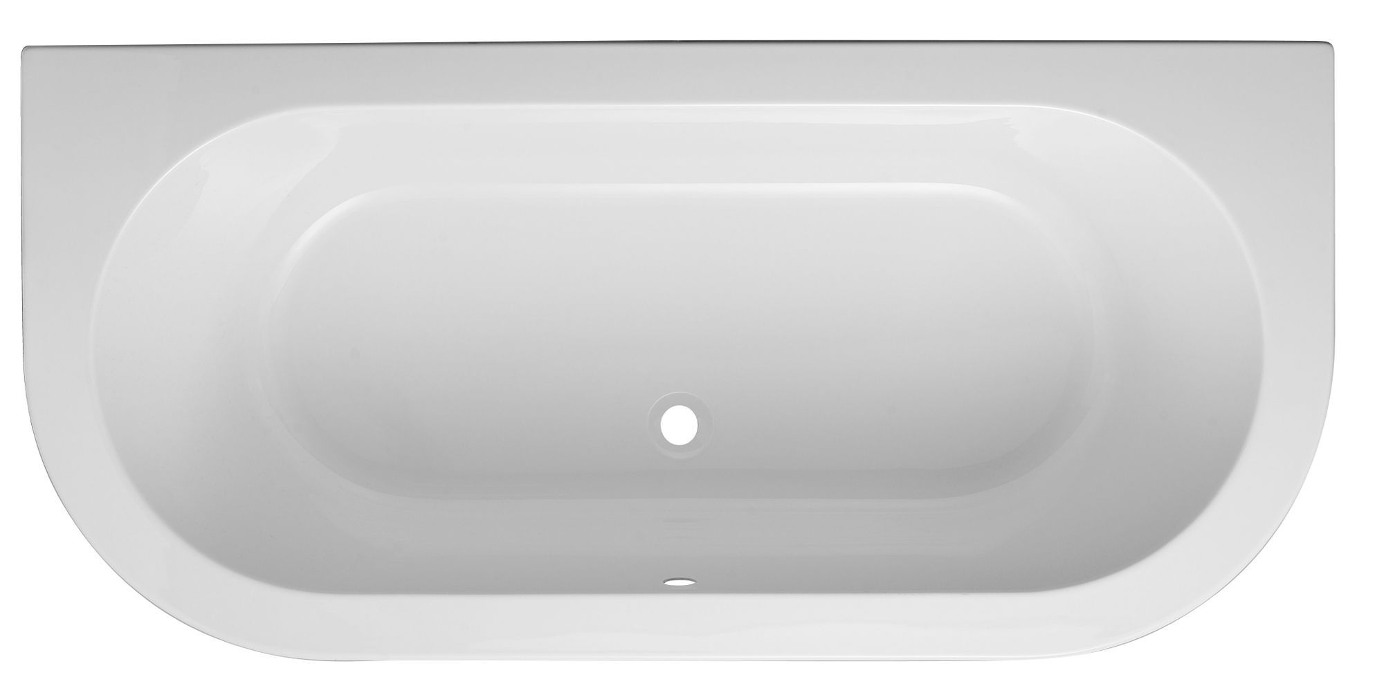 Trojan Baths LH & RH Reversible Acrylic Curved 6 Twin ended Bath, panel & air spa set, (L)1700mm (W)800mm